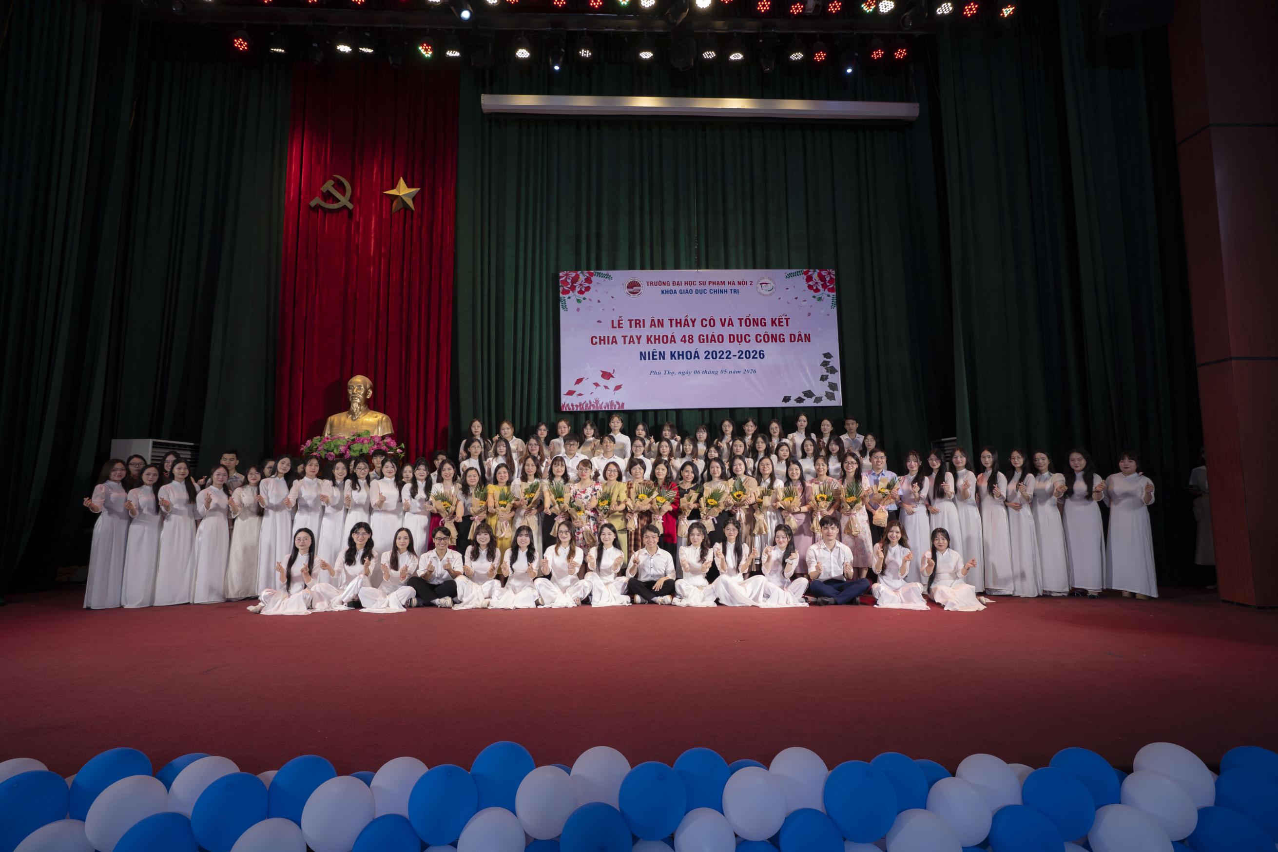 <b>Lễ tri ân thầy cô và tổng kết chia tay sinh viên khóa 48 giáo dục công dân niên khóa 2022-2026</b>