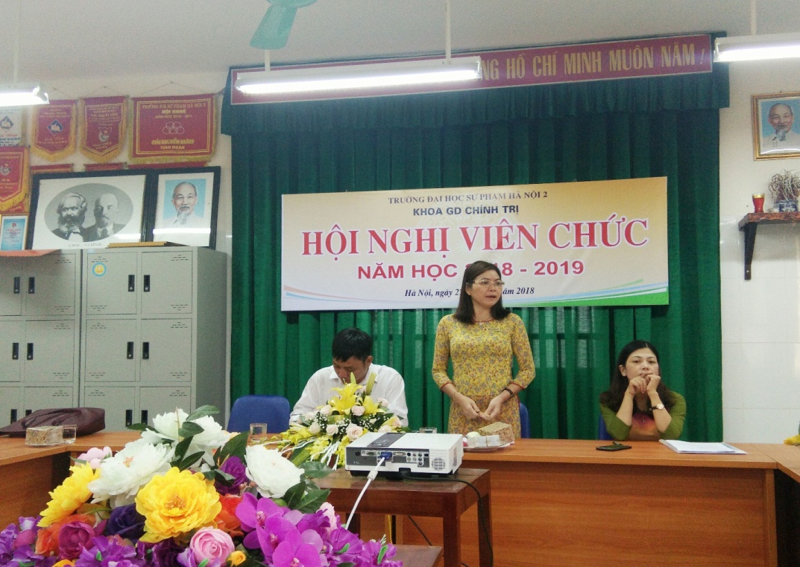 HỘI NGHỊ VIÊN CHỨC KHOA GIÁO DỤC CHÍNH TRỊ NĂM HỌC 2018 - 2019 